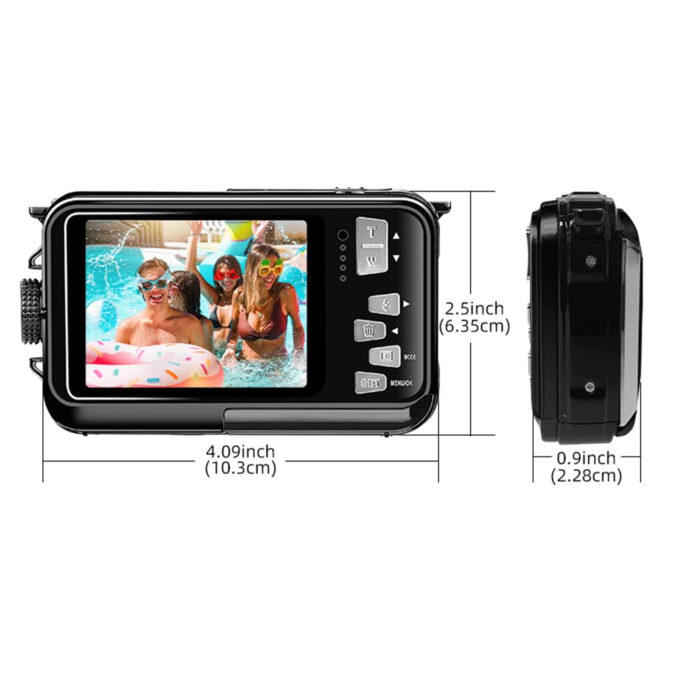1080P Ultra HD Mini Sports Action Camera with 2.7in TFT Screen, 30MP Anti-Shake, 3M Waterproof, 16× Digital Zoom, 128GB TF Support - Perfect for Underwater Diving, Skiing, Cycling & Outdoor Adventures