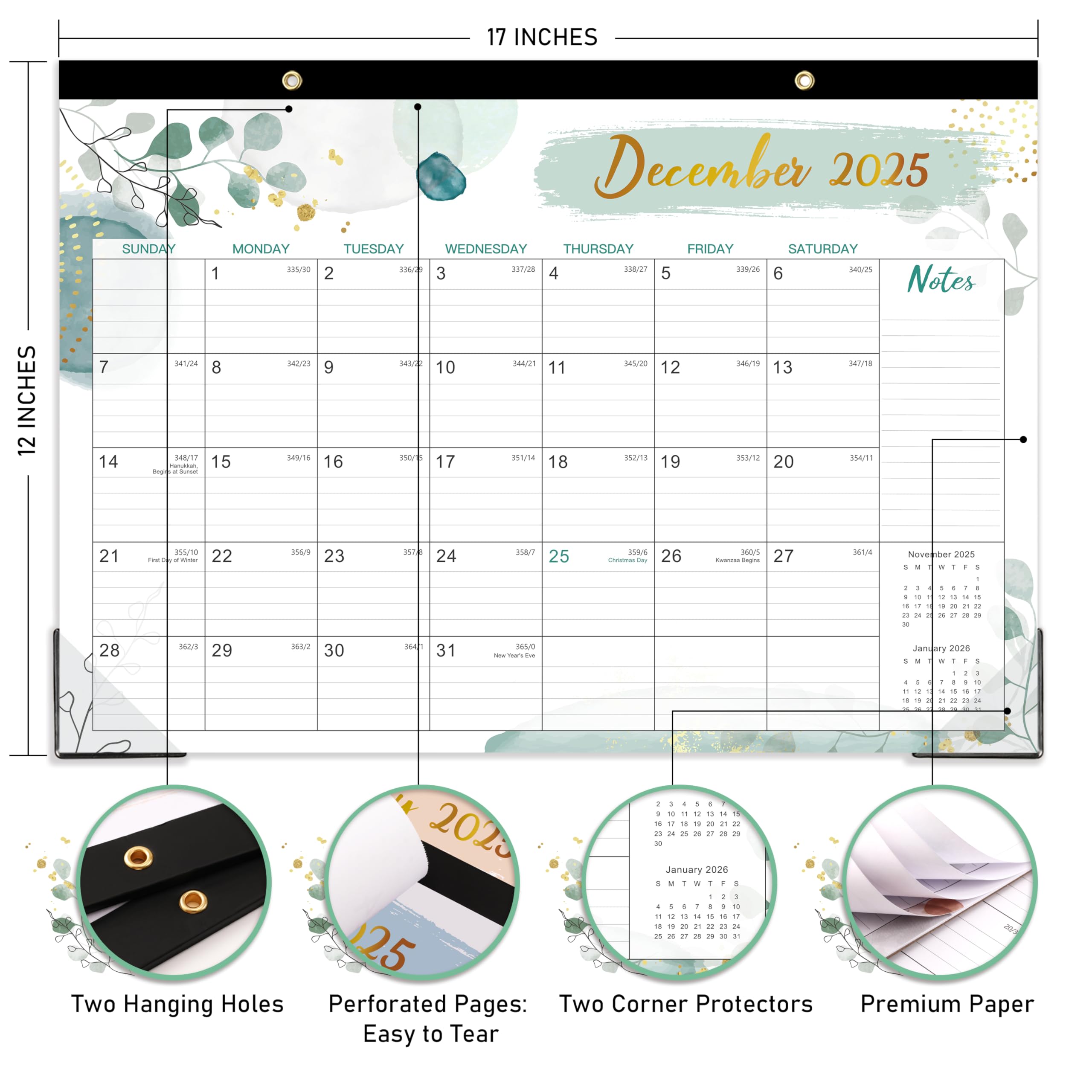 2025-2026 Large Desk & Wall Calendar (17