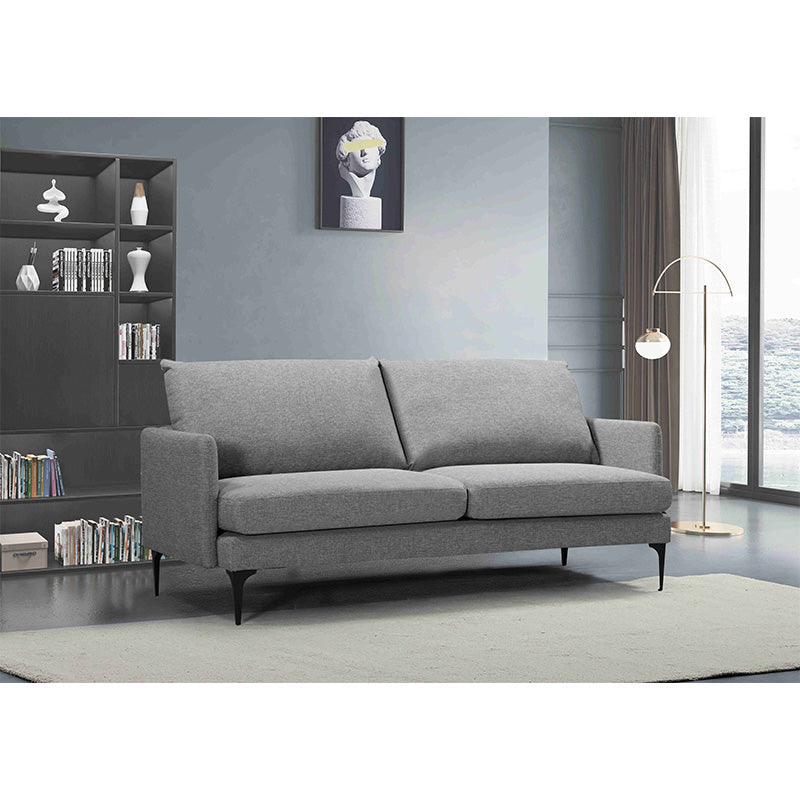 HARLOW 3-Seater Sofa in Grey - Modern Living Room Furniture for Small Spaces & Apartments | Comfortable Couch for Relaxing, Entertaining & Family Gatherings