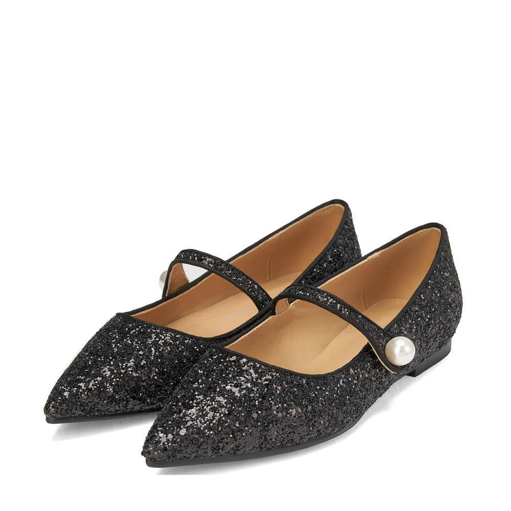 Thea Glitter 2.0 Black Women's Fashion Sneakers - Stylish Comfort for Casual Wear, Gym & Night Out
