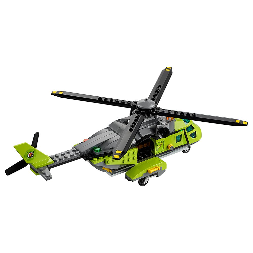 LEGO City Volcano Explorers 60123 Volcano Supply Helicopter Building Kit (330 Pieces) - STEM Toy for Kids Ages 6-12, Creative Play & Adventure Scenes