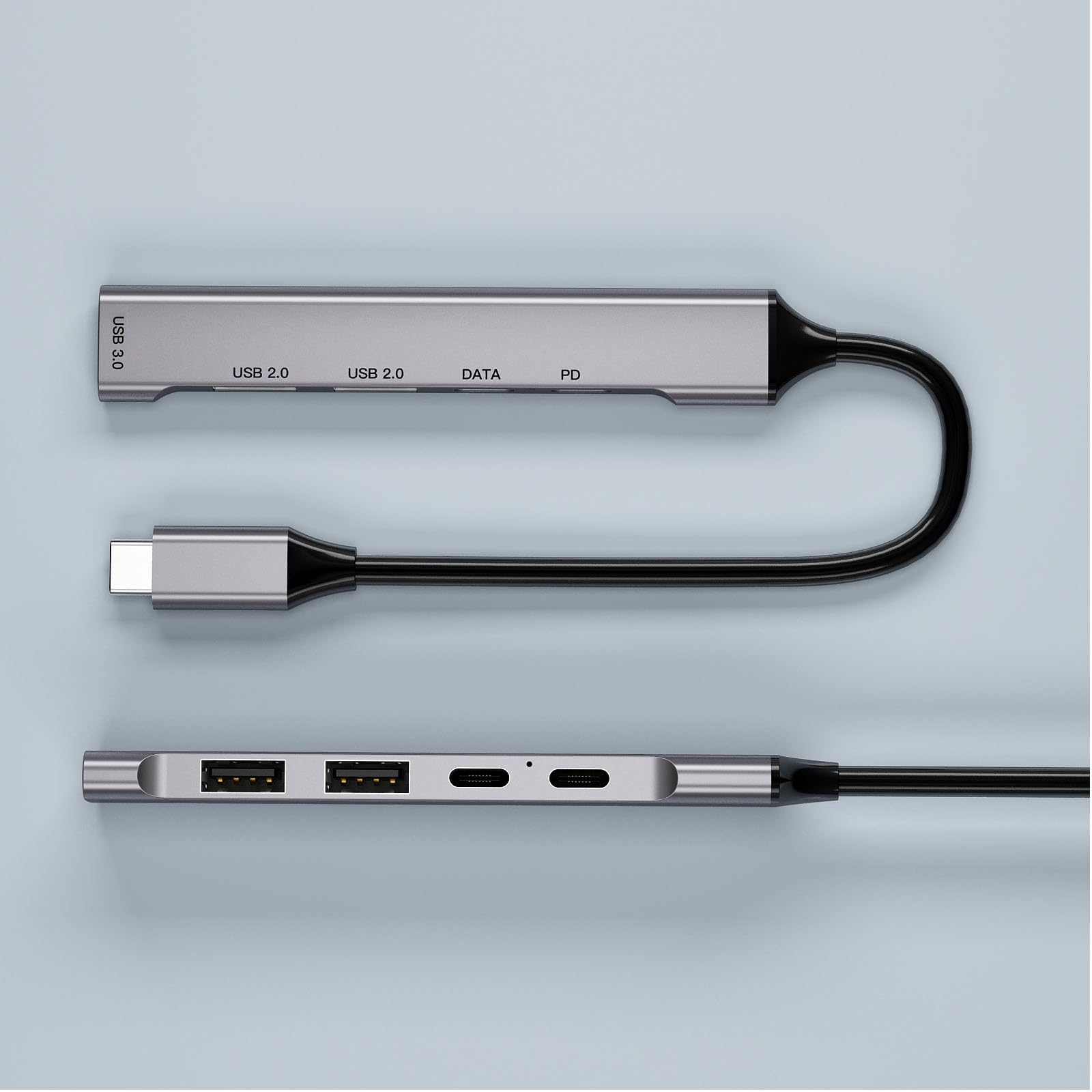 Premium 6-in-1 USB C Hub with 60W PD Charging - 1xUSB 3.0, 2xUSB 2.0, 1xUSB-C Port - 10Gbps High-Speed Data Transfer - Ultra Slim Aluminum Alloy Design for MacBook Pro/Air, iPad Pro, Dell XPS, Surface Laptop & More - Perfect for Home Office, Travel & Remote Work