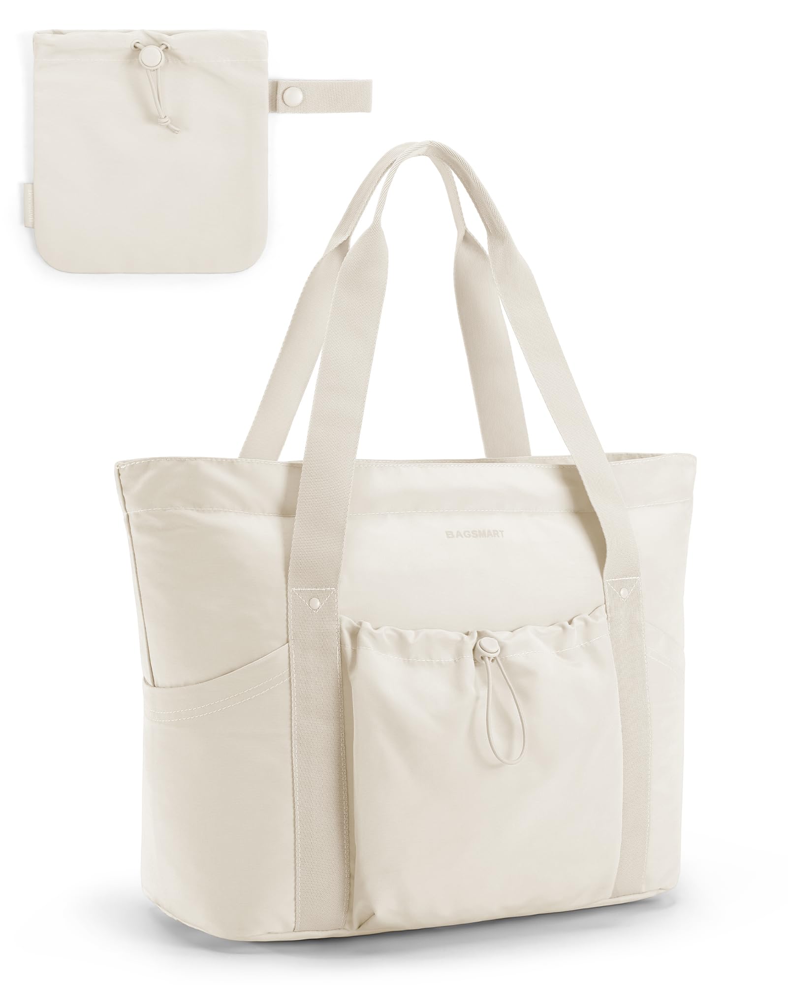 BAGSMART Women's Tote Shoulder Bag with Laptop Compartment - Large Zippered Handbag for Work, Travel, Office & School - Stylish Carryall Purse for Everyday Use