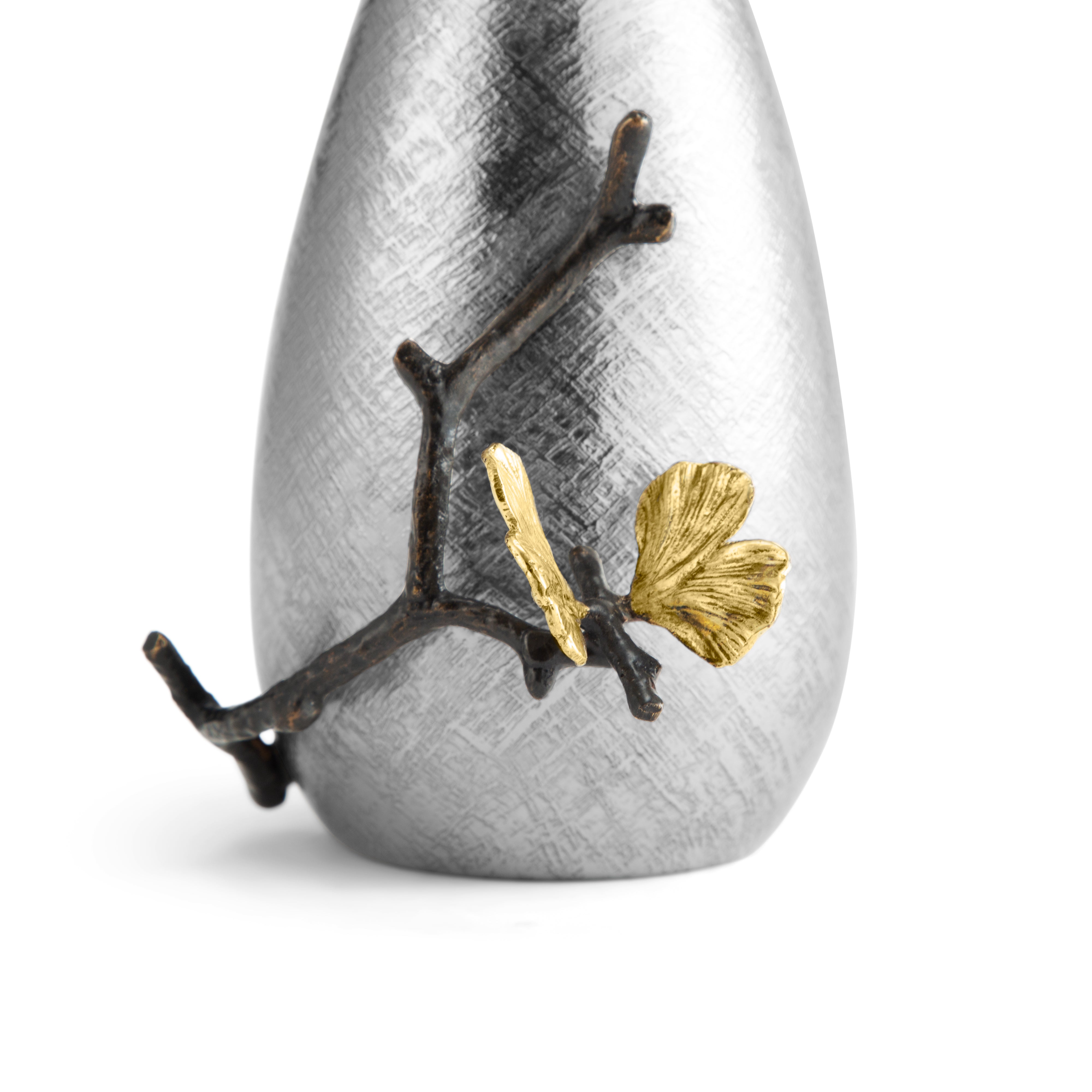 Butterfly Ginkgo Bathroom Accessories Set - Stainless Steel Shower Hooks & Organizer for Spa-Like Bathroom Decor