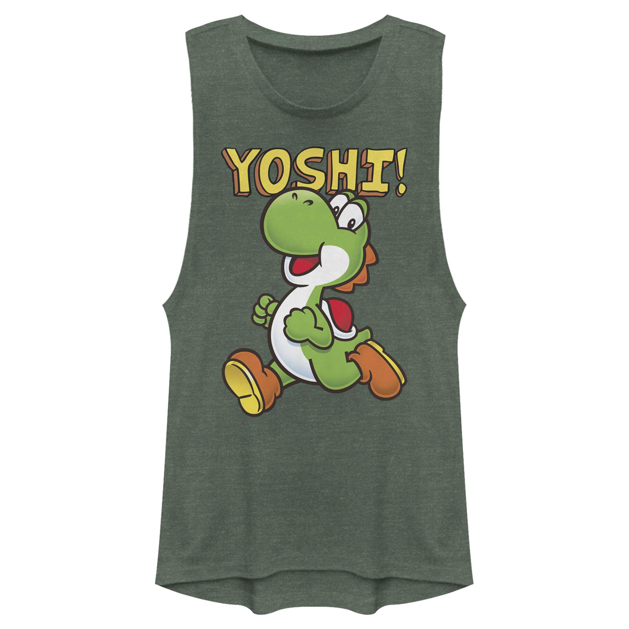 Fifth Sun Women's Nintendo Yoshi Festival Muscle Tee - Cute Yoshi Graphic T-Shirt for Casual Wear & Gaming Fans