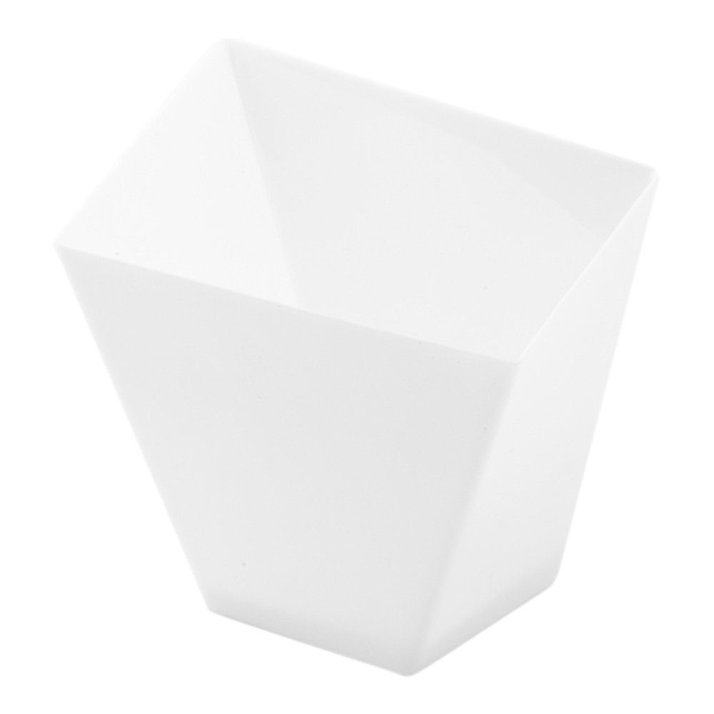Restaurantware 2 Oz Disposable Dessert Cups - 100-Pack Durable White Plastic Mini Serving Dishes for Parties, Weddings & Catering | Perfect for Drinks, Desserts, Samples & Appetizers