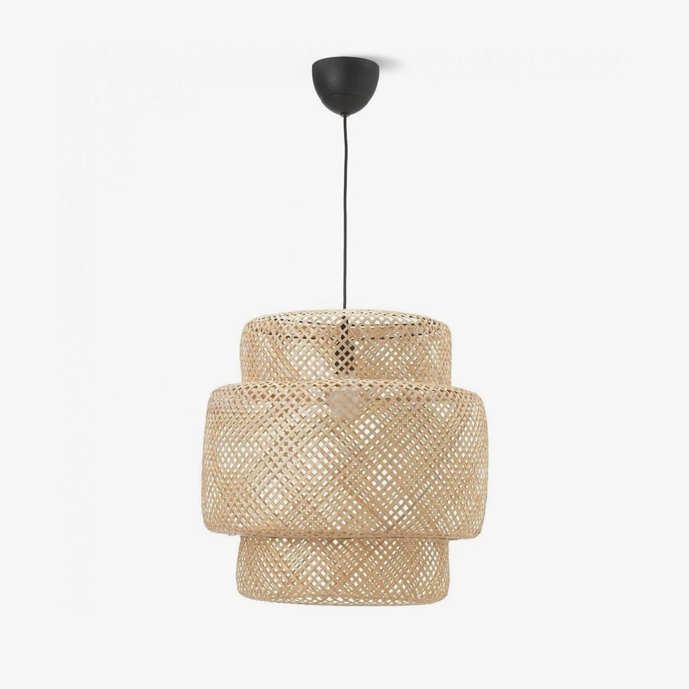 Handmade Bamboo Pendant Light Fixture - Natural Eco-Friendly Hanging Lamp for Kitchen Island, Dining Room & Bedroom Decor