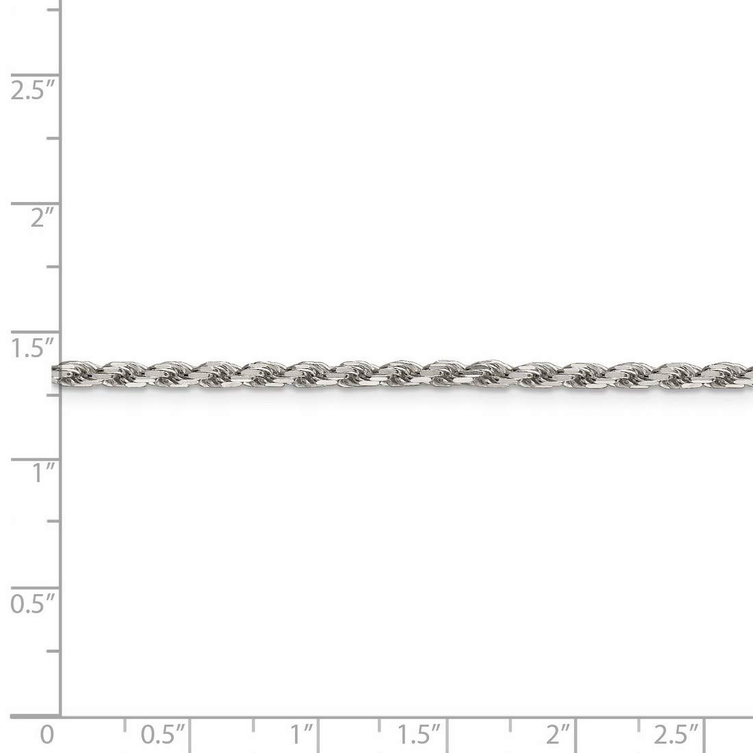 14K Sterling Silver Diamond-Cut Rope Chain Necklace, Bracelet or Anklet - Elegant Jewelry for Women, Perfect for Gifts, Parties & Everyday Wear