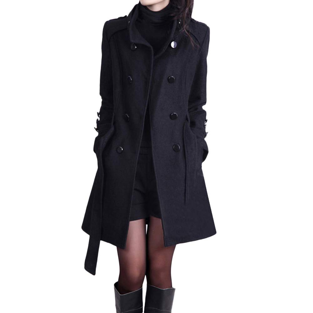 Women's Winter Coat with Belt - Fashion Long Sleeve Button Jacket, Warm Loose Outerwear for Women | Perfect Gift for Girls, Office Wear & Casual Outings