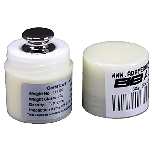 Adam Equipment ASTM Certified Calibration Weights Set (4-50g) - Precision Lab Weights for Laboratory, Jewelry Scale, and Industrial Use