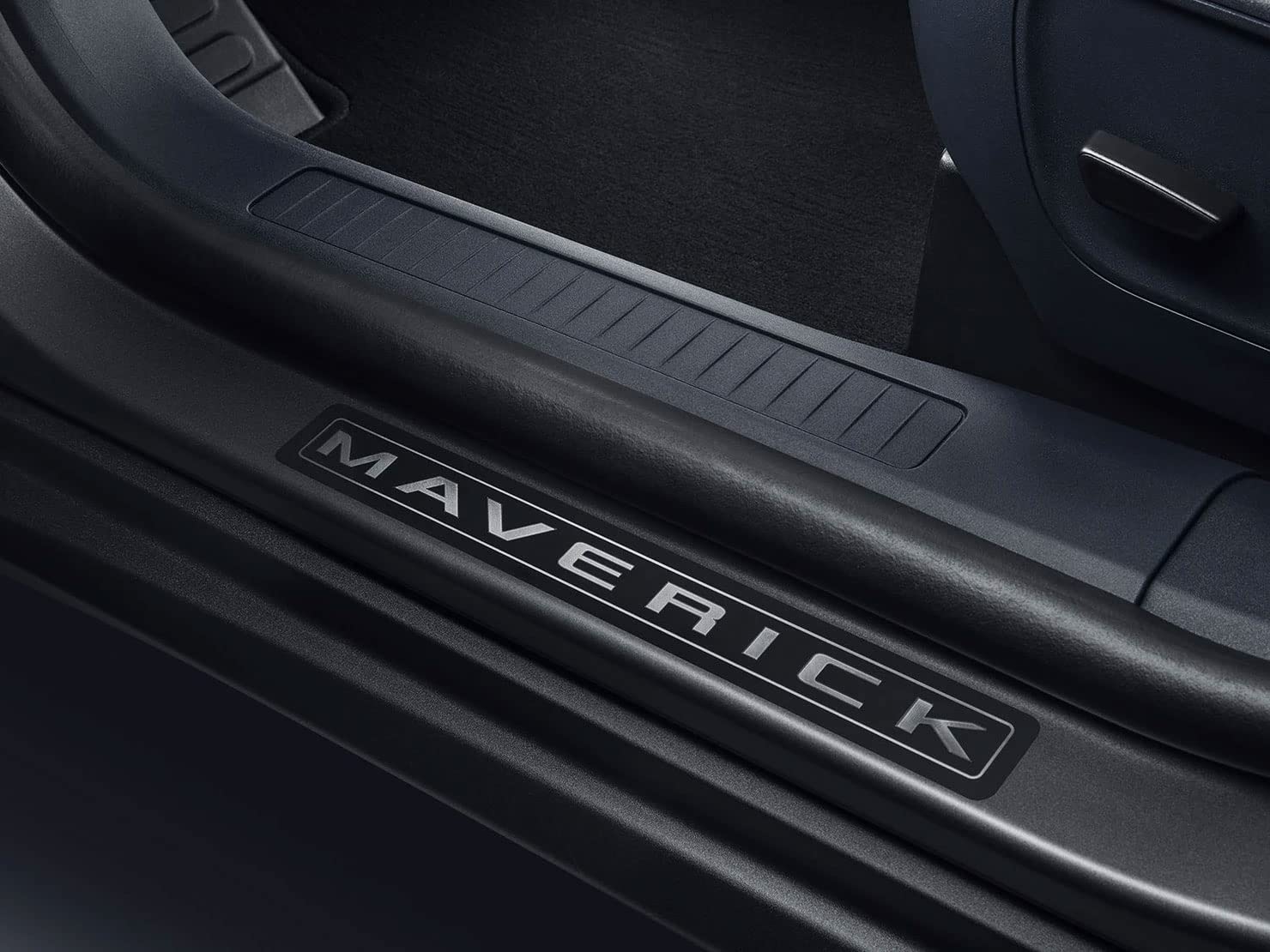 OEM Black Platinum Front & Rear Door Sill Step Plates for 2022-2024 Ford Maverick Crew Cab - Durable Protection & Stylish Upgrade for Truck Accessories