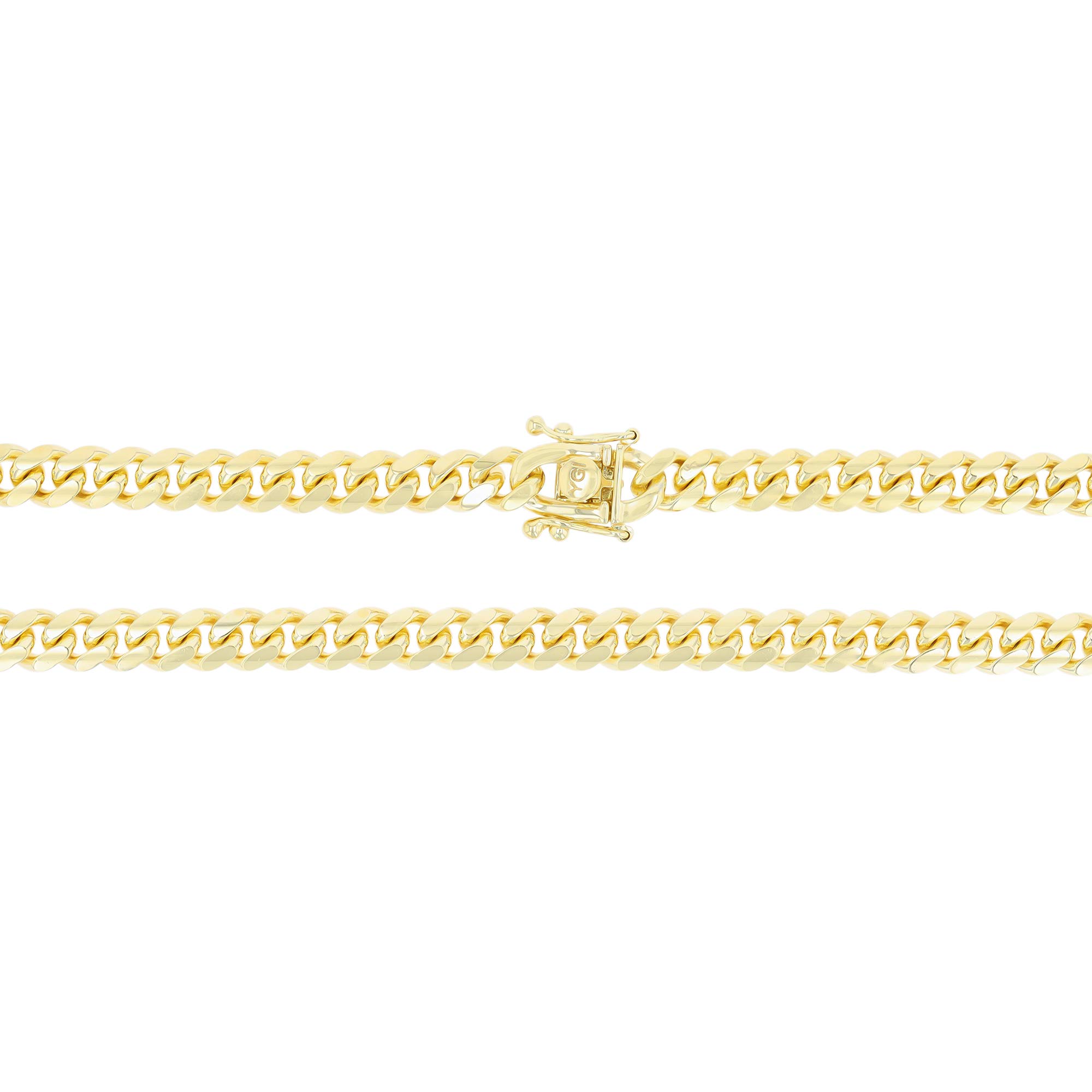 14K Yellow Gold Plated 6.20mm Miami Cuban Chain Necklace for Men & Women - 925 Sterling Silver with Lobster Claw Clasp | 24