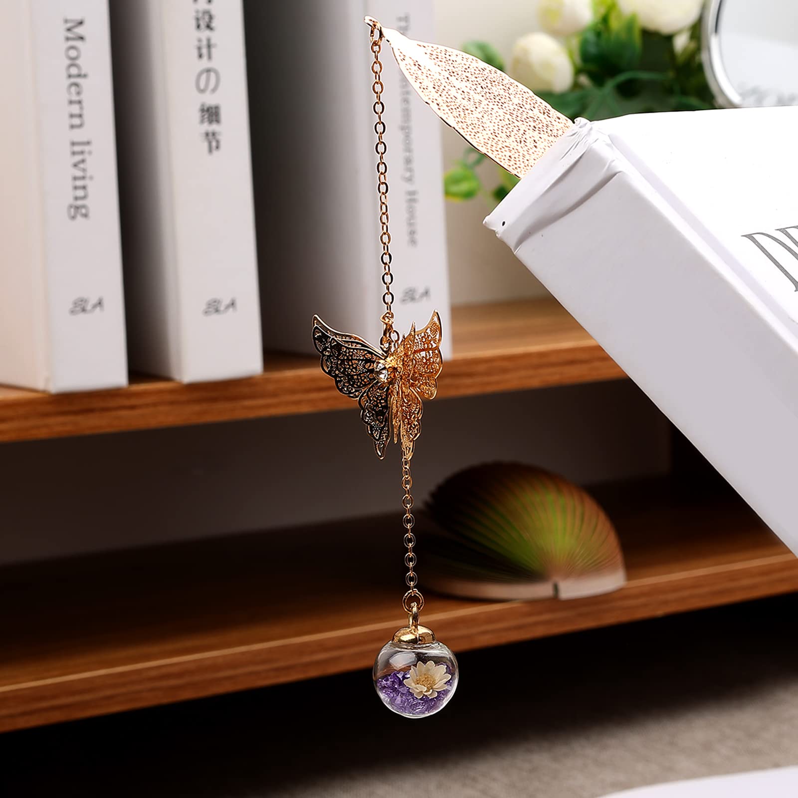 Elegant Gold Butterfly Charm Bookmark for Women - Perfect Gift for Book Lovers, Teachers & Readers - Unique Birthday, Appreciation & Stocking Stuffer Present - Ideal for Reading, Book Clubs & Literary Gifts