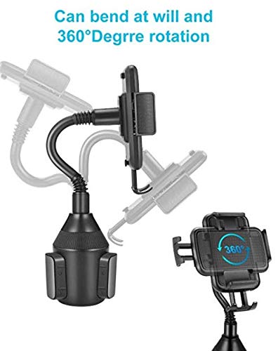 Universal Car Cup Holder Phone Mount - Adjustable Gooseneck Cradle for Smartphones - Perfect for Driving & Navigation