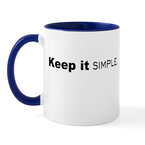 White/Navy Inside - Keep It Simple Mugs