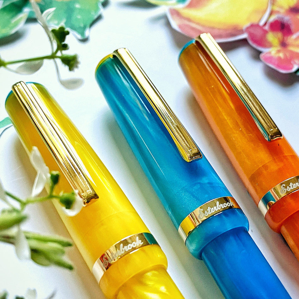 Esterbrook JR Pocket Fountain Pen - Orange Sunset Color, Compact & Portable for Everyday Writing, Journaling, and Note-Taking