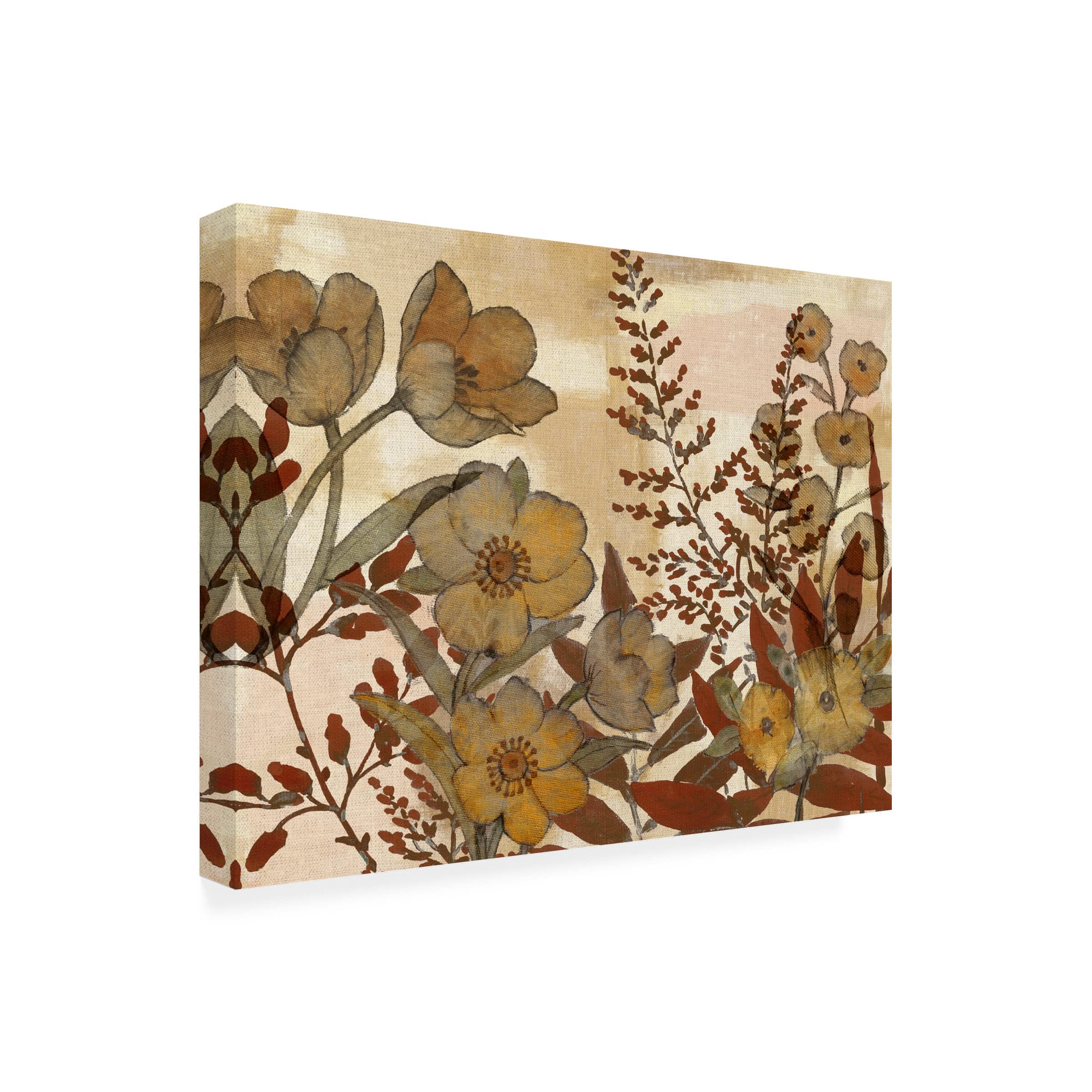 Trademark Fine Art 'Sienna Arrangement II' Canvas Wall Art Print by Studio W - Modern Abstract Painting for Living Room, Bedroom & Office Decor