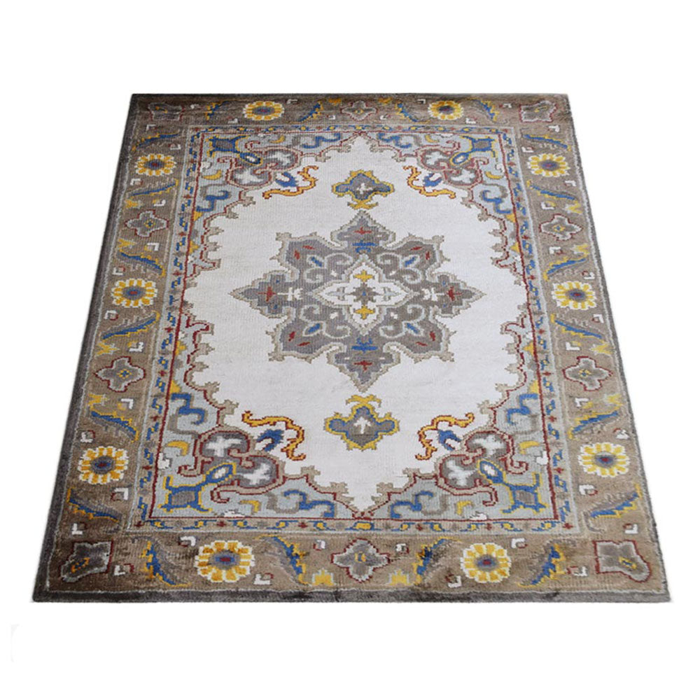 Hand Knotted Hypnotic Rug - Bohemian Style Area Rug for Living Room, Bedroom, Yoga & Meditation Space - Soft & Durable Home Decor