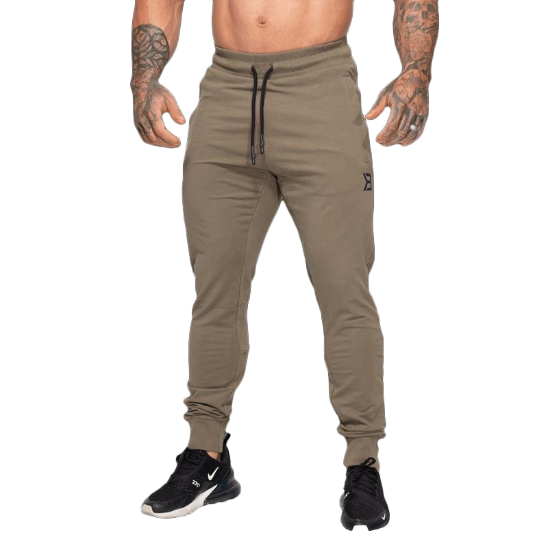 Better Bodies Tapered Joggers V2W - Soft Washed Green Jogging Pants for Men & Women | Perfect for Gym, Running, Yoga & Casual Wear