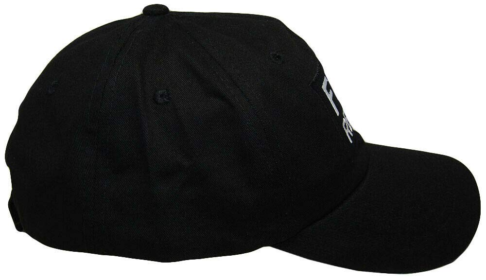 Trade Winds Fire Rescue Embroidered Baseball Cap with USA Flag Patch - Black Firefighter Hat for First Responders, EMS, and Fire Department Personnel