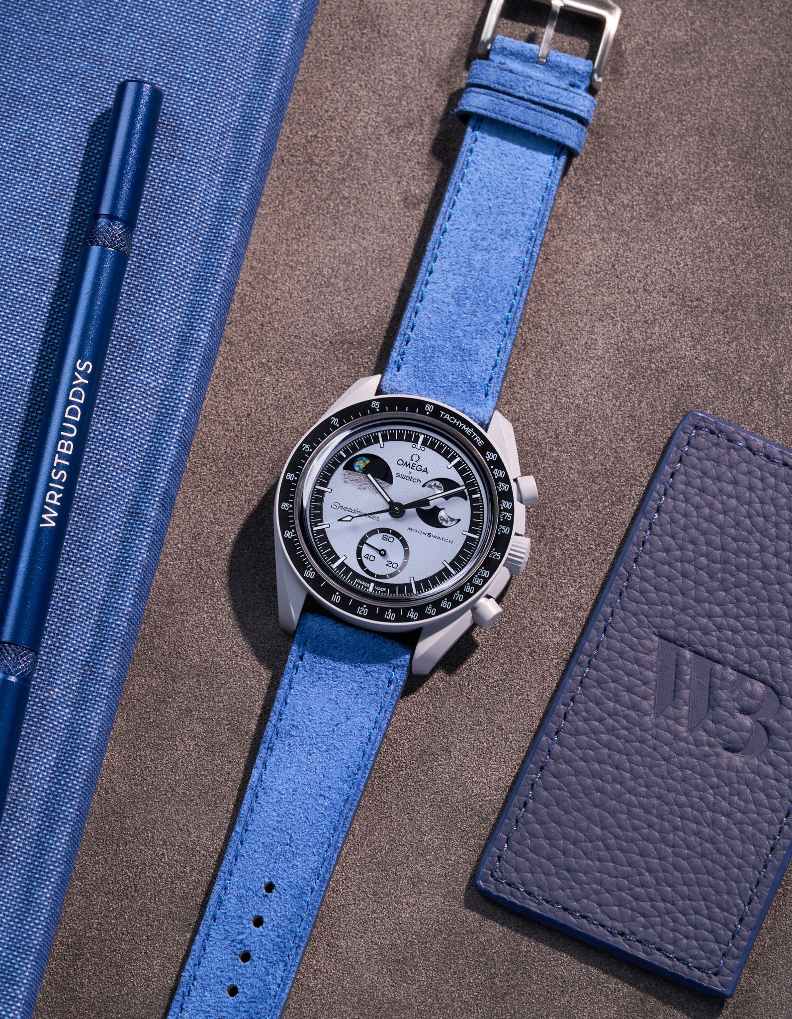 Omega X Swatch Mission to Earth Genuine Leather Replacement Watch Straps - Premium Quality Adjustable Bands for MoonSwatch Watches - Perfect for Casual Wear, Dress Occasions & Watch Collectors