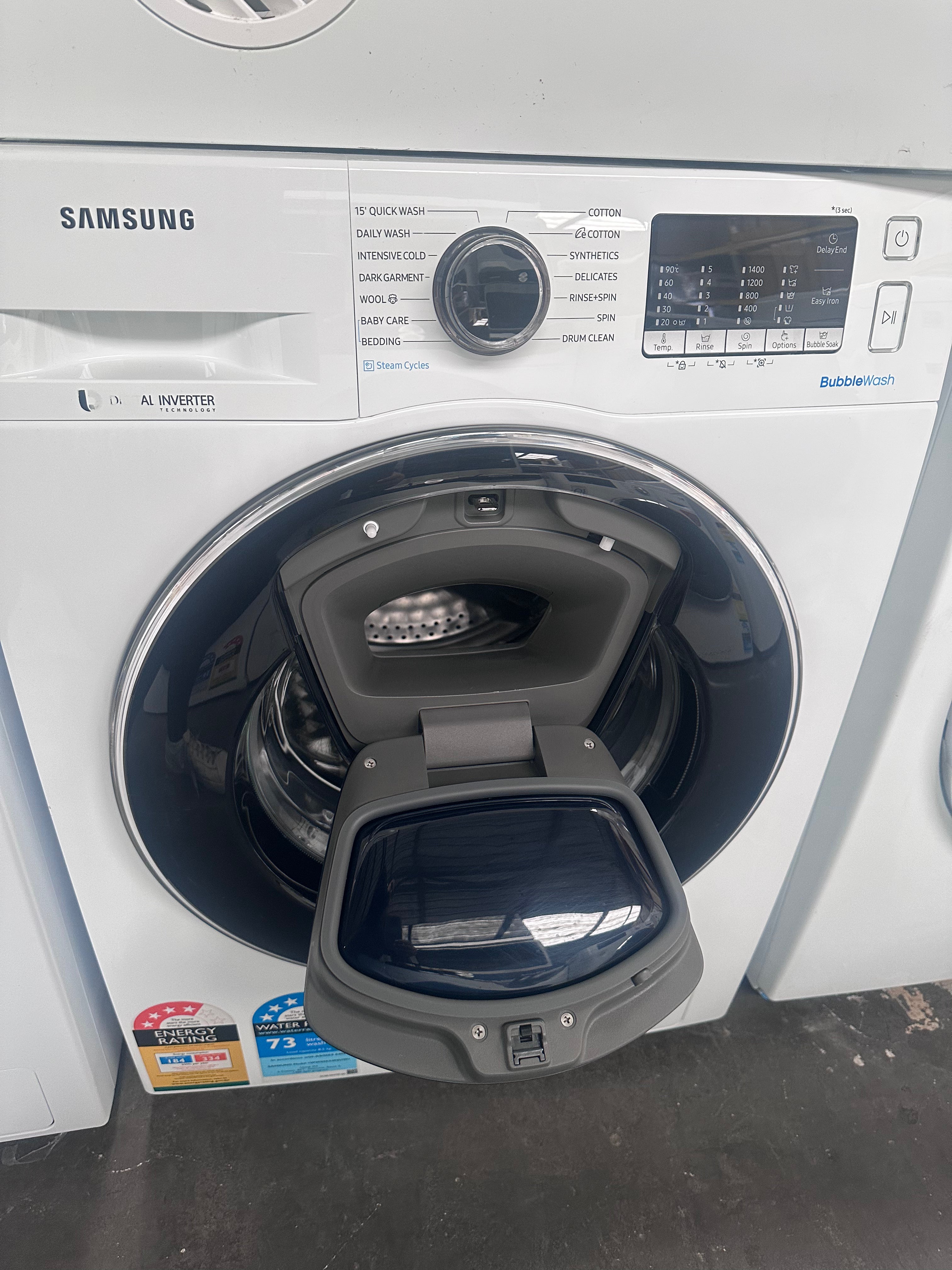 Samsung 8.5Kg AddWash Front Load Washing Machine with Steam - Certified Refurbished | Large Capacity Smart Washer for Family Laundry | Perfect for Apartments & Energy-Efficient Homes