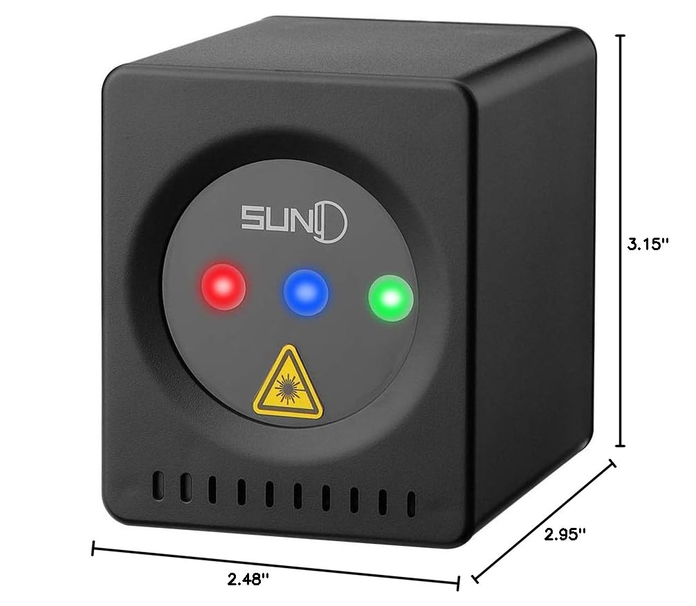 Portable RGB Laser Light Projector - Rechargeable Cordless DJ Party Lights with Sound Activation & Star Patterns for Outdoor Camping, Disco, Live Shows, Home Dance, and Travel Entertainment