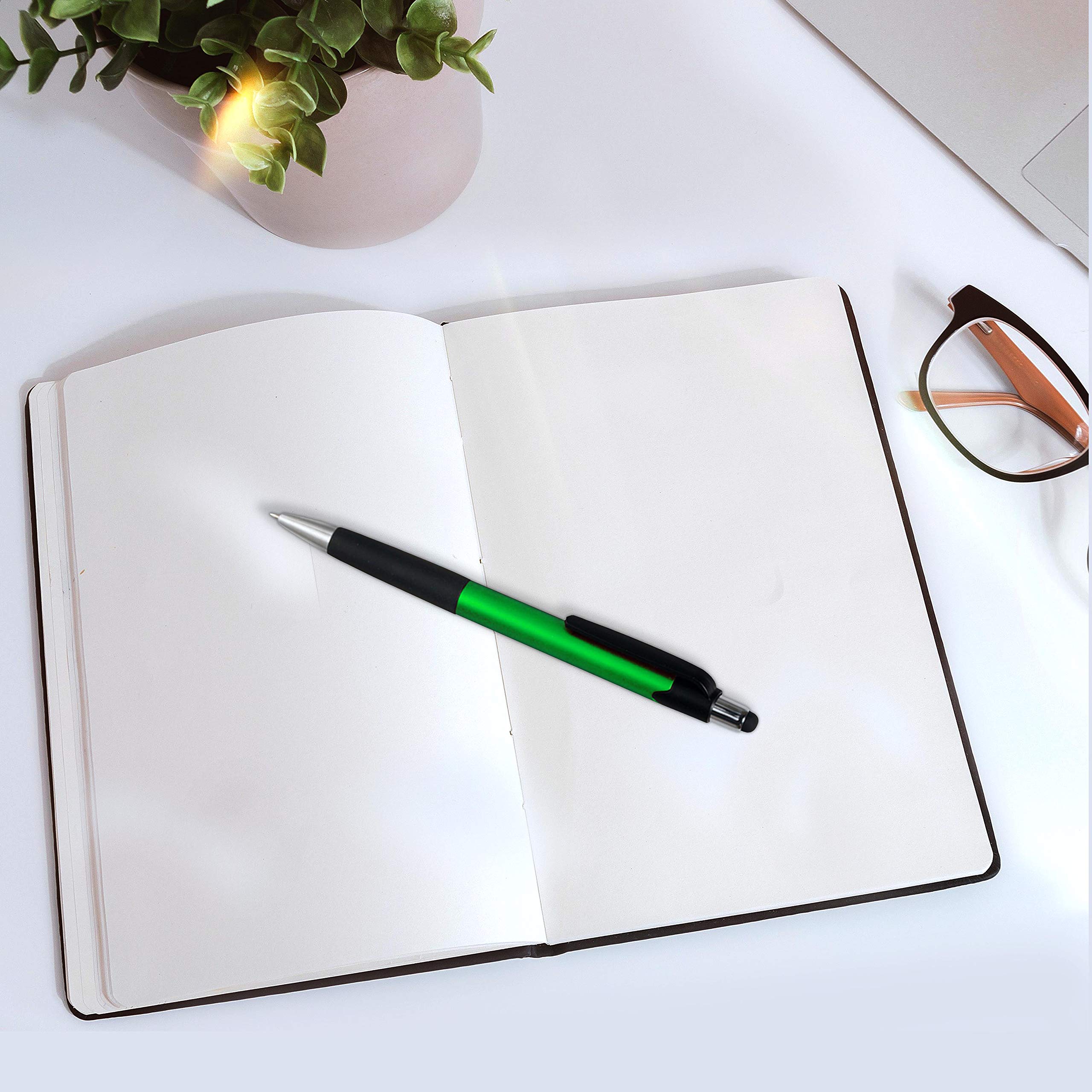 10 Pack Touch Screen Stylus Pens - Metallic Green Plastic Stylus Pens for iPad, Tablet, Drawing & Note Taking