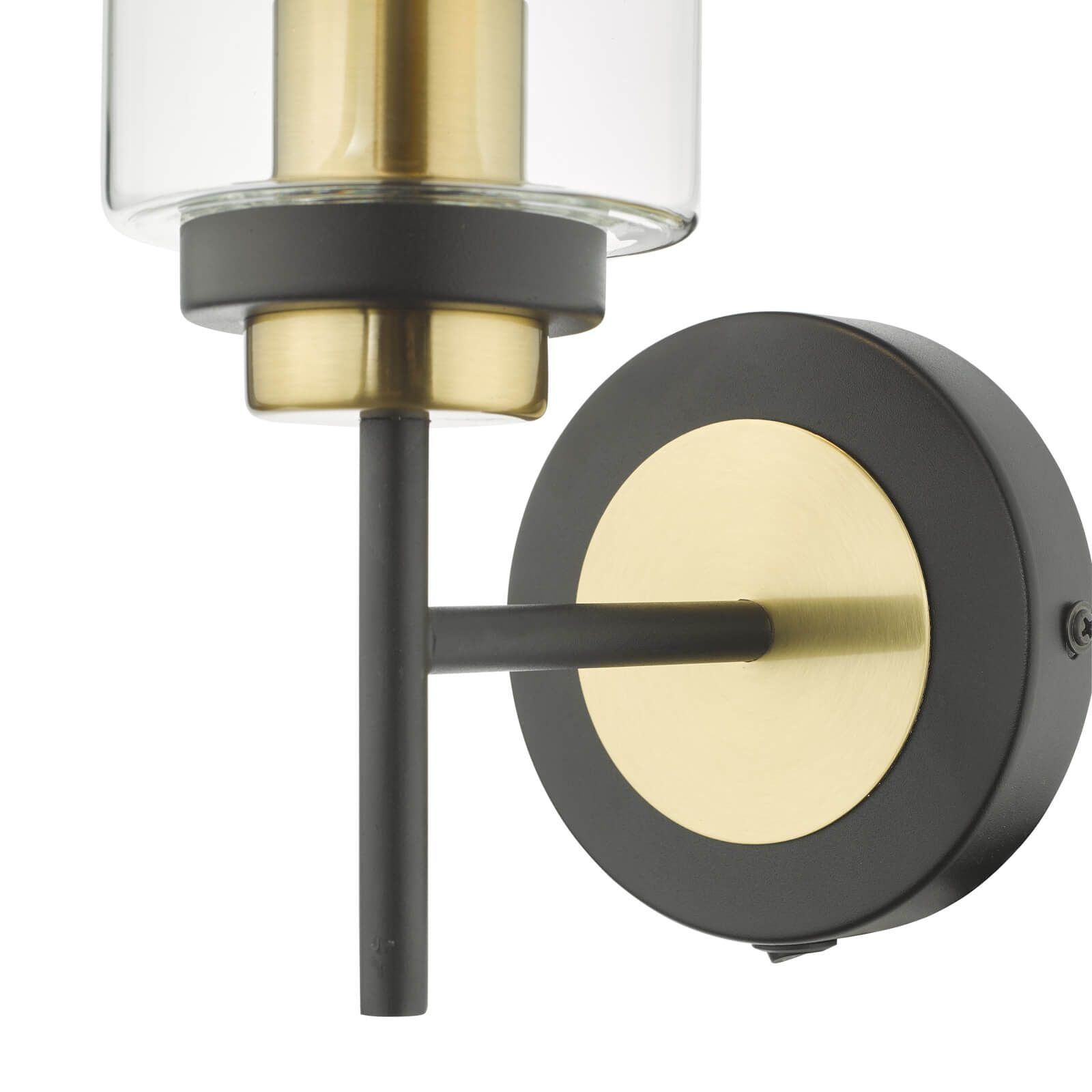 Abel Wall Light Satin Black & Gold Finish IP20 - Modern Indoor Lighting for Living Room, Bedroom & Hallway