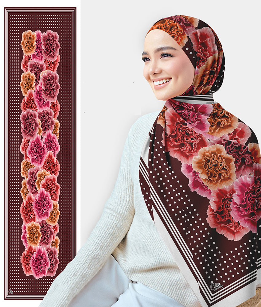Anya Printed Chiffon Scarf - Elegant Lightweight Rectangular Shawl for Women | Perfect for Spring Outfits, Beach Cover-Ups & Evening Accessories