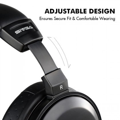 Sivga SV002 Closed Back Headphones with Microphone & Controls - Premium Audio for Gaming, Music & Calls (Open Box)