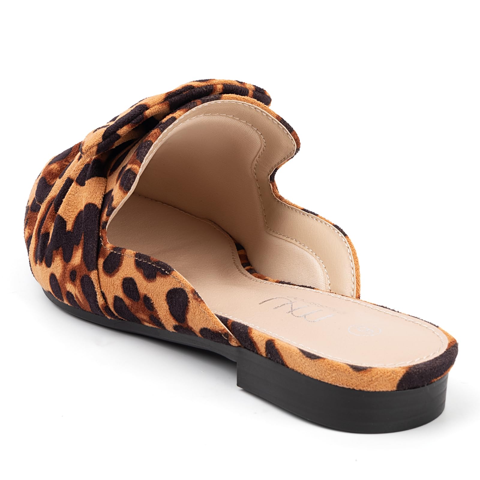 Women's Pointed Toe Mules - Comfortable Slip On Loafers with Bow Design | Backless Flats for Casual Wear, Office & Summer Outfits