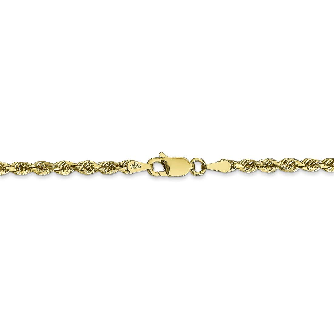 10K Yellow Gold Solid Diamond-Cut Quadruple Rope Chain Necklace, Bracelet or Anklet - Elegant Jewelry for Women, Gift for Her, Perfect for Weddings, Parties & Everyday Wear