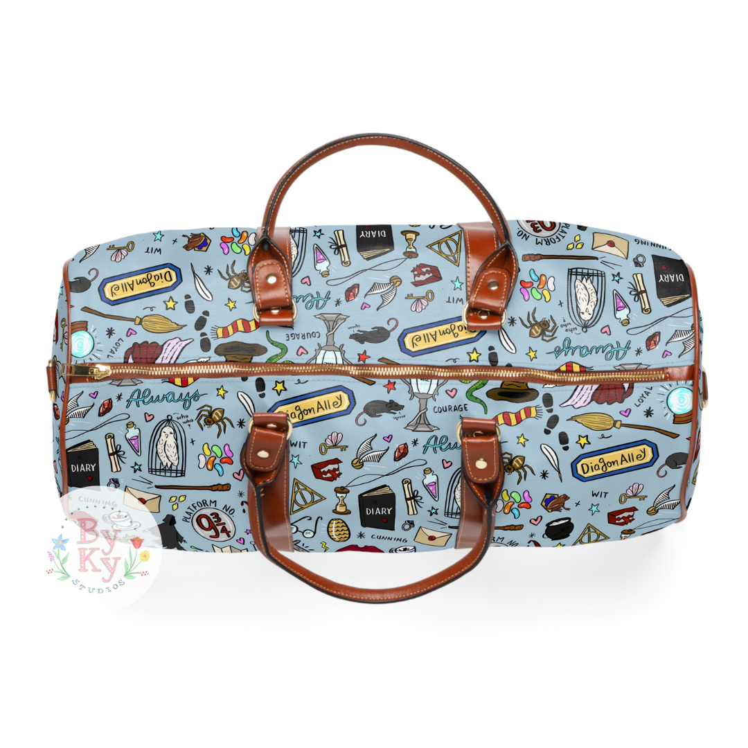 Wizarding World Waterproof Duffle Bag - Harry Potter Inspired Travel Bag for Wizards & Muggles - Perfect for Camping, Gym, Beach & Magic Adventures