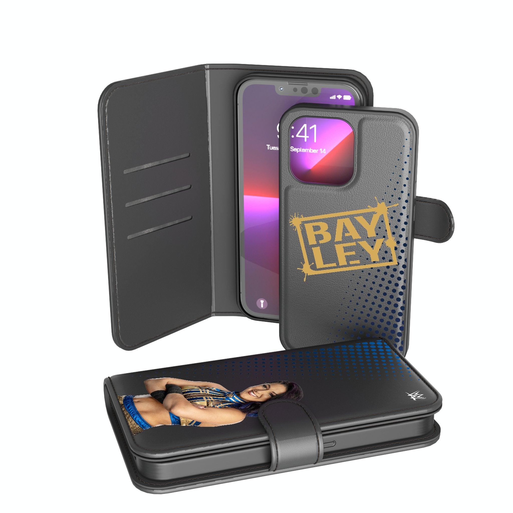 Bayley Superstar Wallet Phone Case for iPhone & Samsung - Slim RFID Blocking Credit Card Holder with Wrist Strap - Perfect for Travel, Shopping & Everyday Use