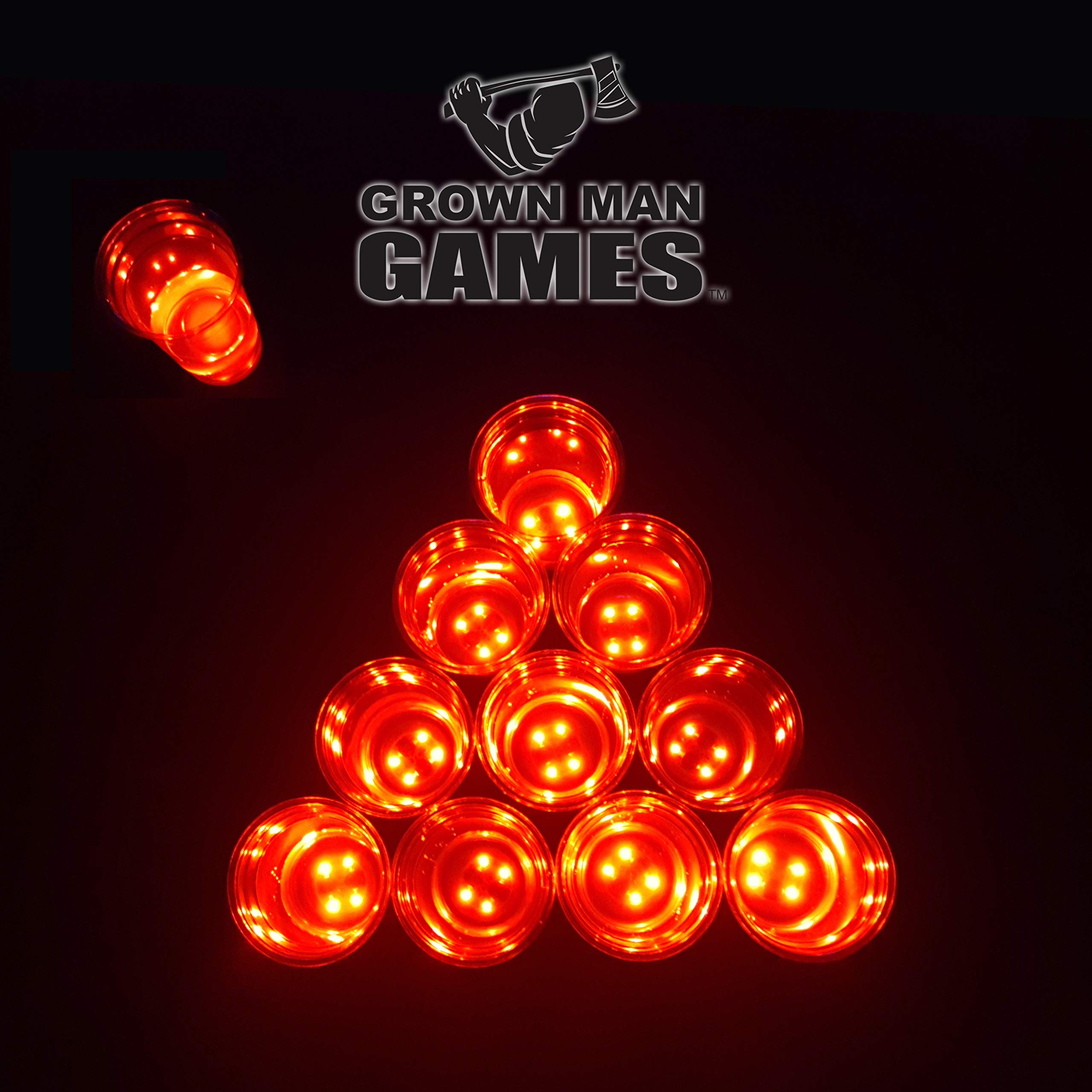 Glow in The Dark LED Beer Pong Set with 22 Cups & Balls - Fun Outdoor & Indoor Drinking Game for Adults - Perfect for Backyard Parties, College Events & Tailgating