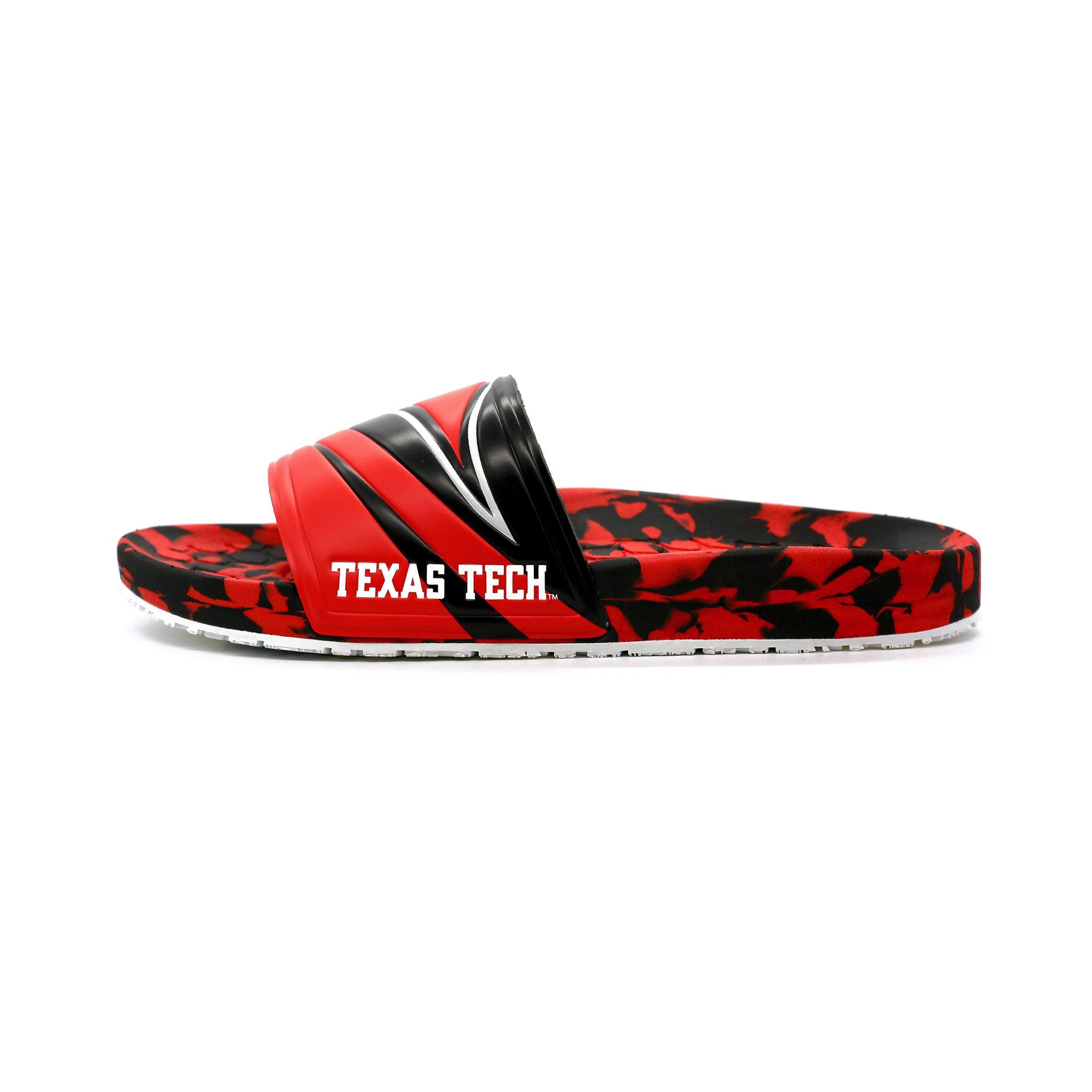 Texas Tech University TTU Red Raiders Slydr Sports NCAA Sandals for Women & Men - Comfortable Beach Slides & Pool Slippers - Perfect for Campus, Beach, Pool & Summer Outings (Size 11 Womens/9 Mens)