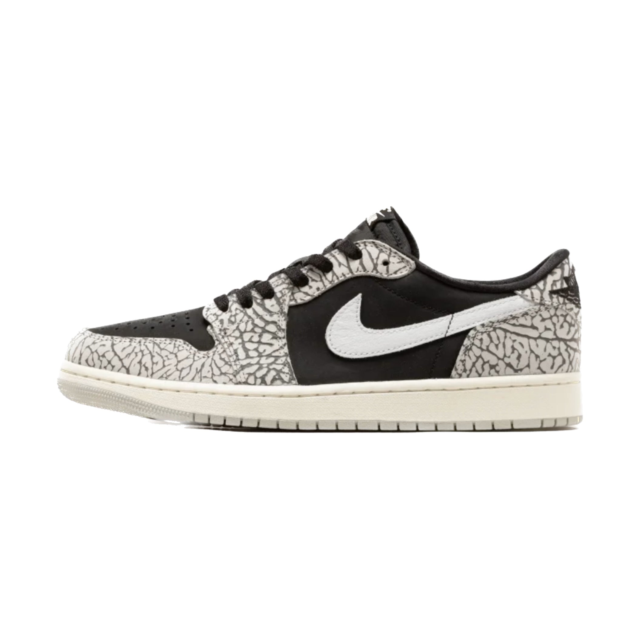 Air Jordan 1 Retro Low OG Black Cement Sneakers - Men's Basketball Shoes for Casual Wear & Street Style | Perfect for Urban Fashion & Everyday Comfort