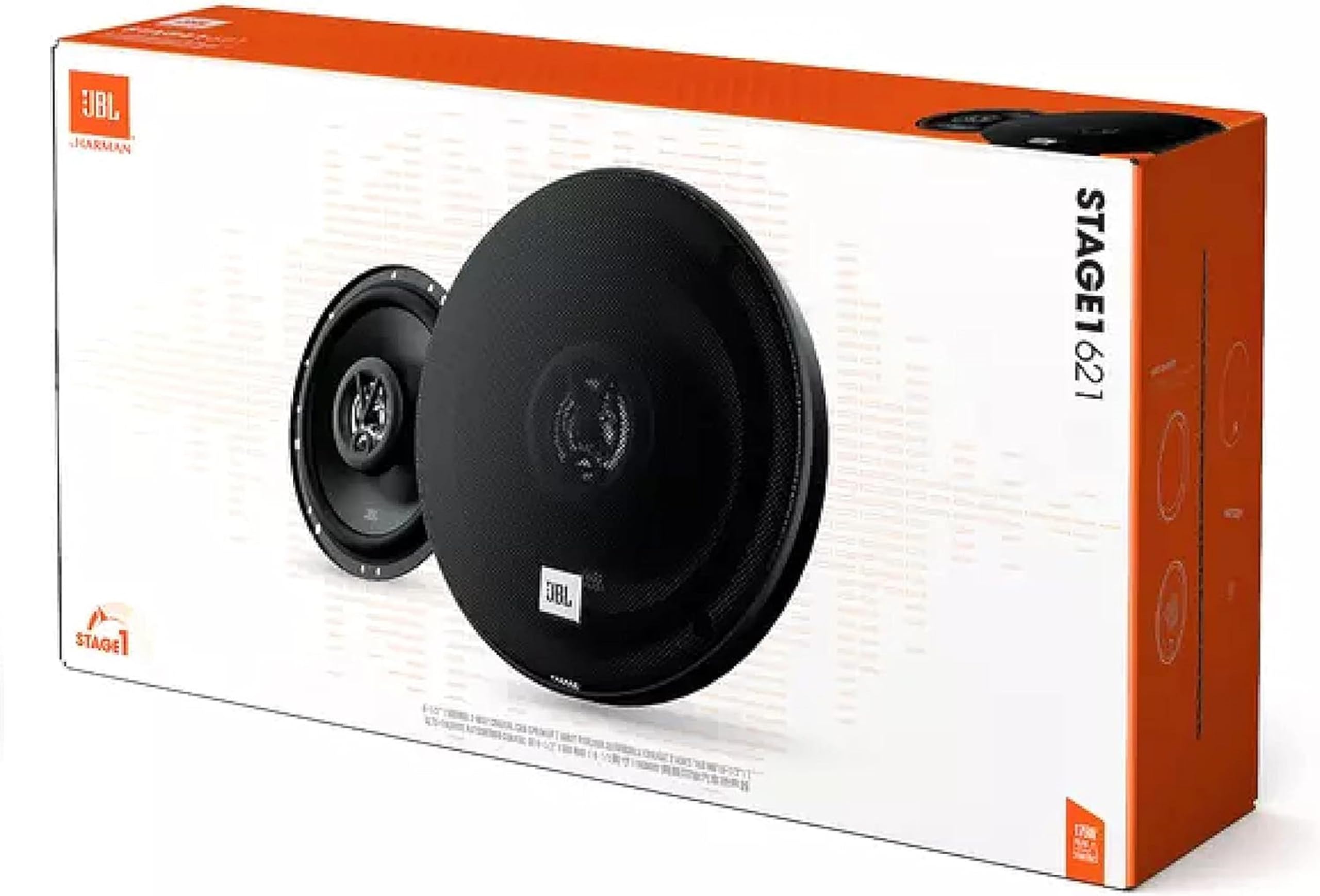 JBL Concert Series 621 6.5 Inch 2-Way Car Audio Speakers with Grilles - Premium Sound for Vehicles, Home Theater & Music Listening