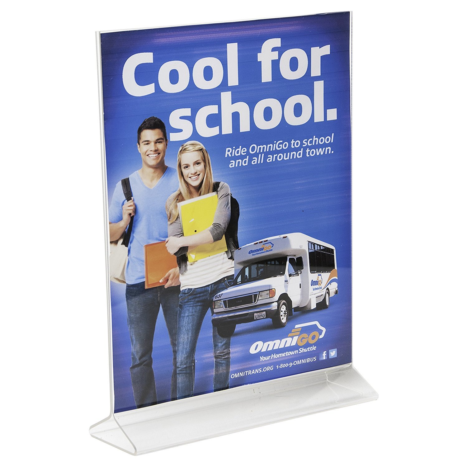 Clear-Ad LHB-810 Double Sided Acrylic Sign Holder 8x10 - Table Menu Display Stand & Picture Frame for Restaurants, Retail Stores, Events (Pack of 25) - Durable Plastic Signage for Business Advertising