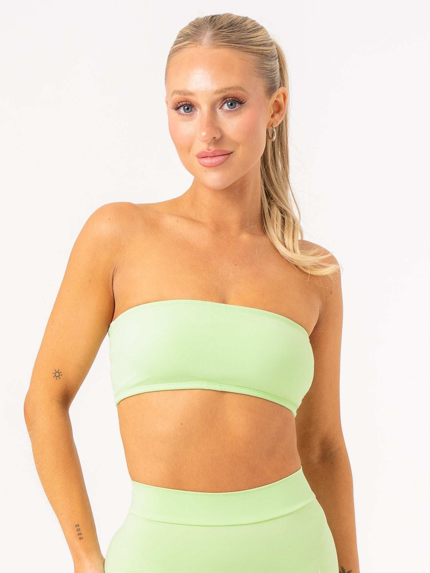 NKD Bandeau Bikini Top - Lime Green Strapless Swimwear for Women | Beach, Pool, and Summer Vacation Essentials