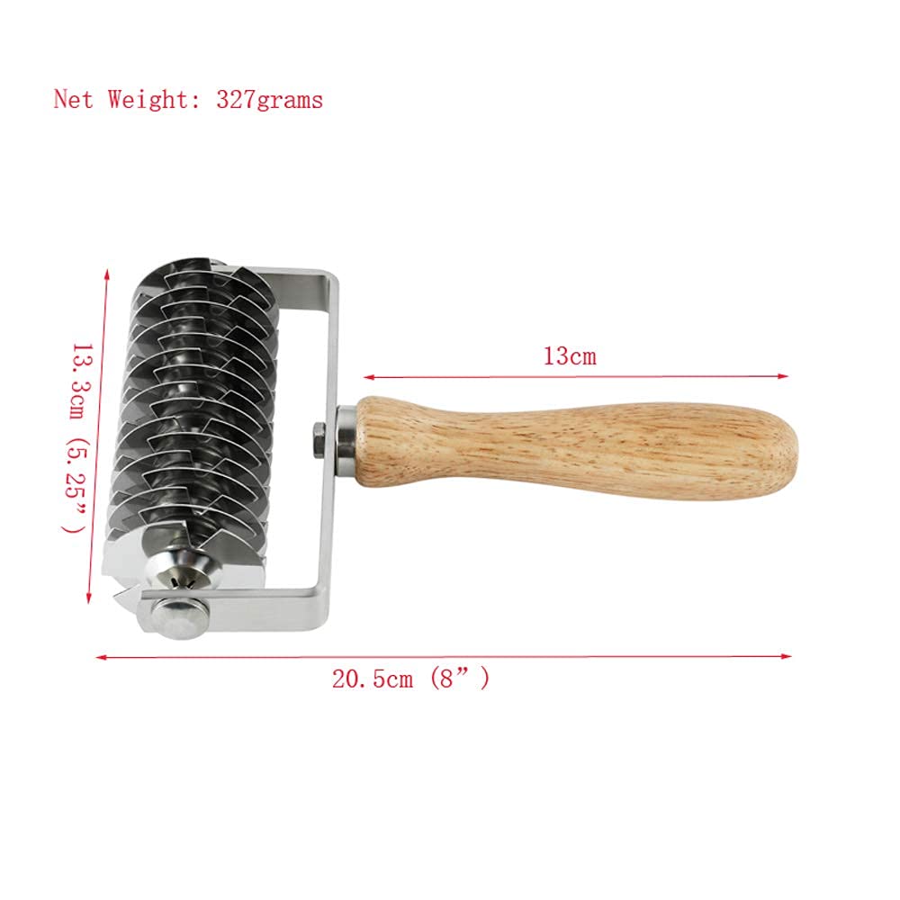 Premium Stainless Steel Pizza Dough Roller Cutter - Professional Kitchen Baking Tool for Perfect Lattice Crust | Ideal for Homemade Pizza, Pasta, Pastry & Baking Enthusiasts