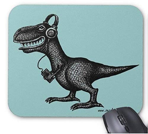 Precision Stitched Durable Gaming Mouse Pad with Funny Dinosaur Pen Ink Drawing Art - Non-Slip Desk Mat for PC, Laptop, Office & Home Use