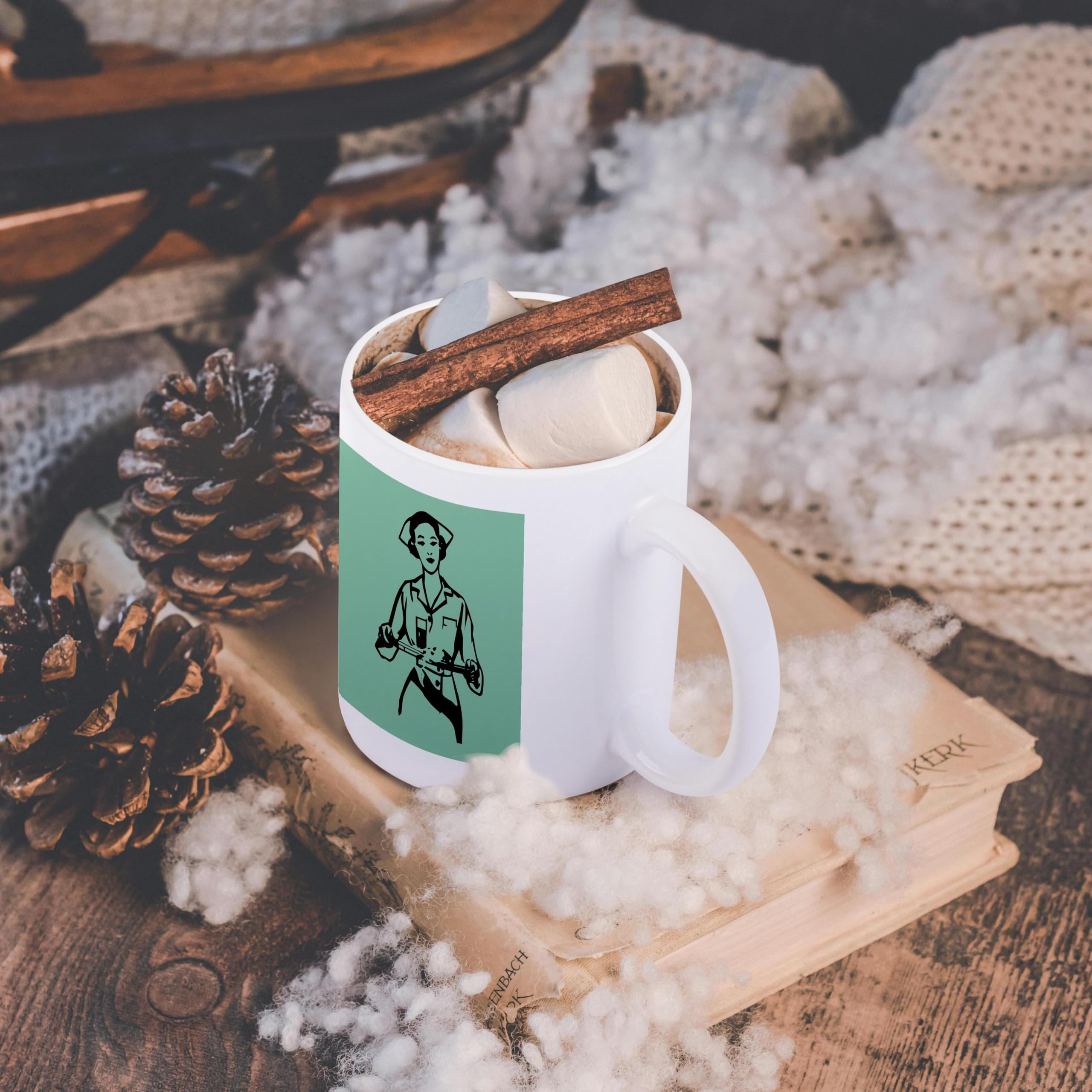 3D Rose Nurse Ceramic Coffee Mug - 11 oz Insulated Cup for Hot & Cold Drinks - Perfect Gift for Nurses, Medical Professionals & Healthcare Workers - Ideal for Hospitals, Clinics & Home Use