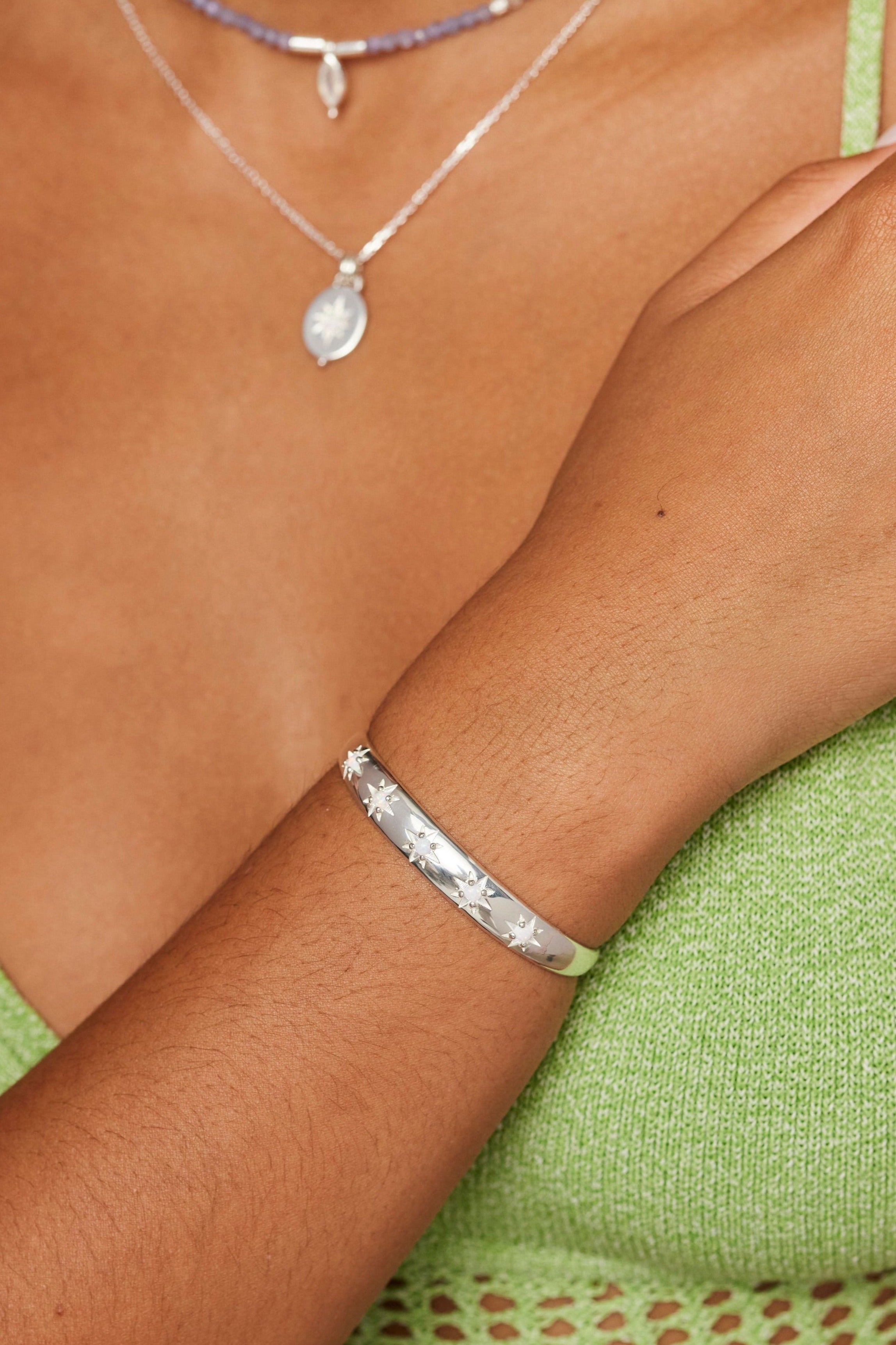 Alina Silver Cuff Bracelet - Elegant Sterling Silver Bangle for Women - Perfect for Parties, Weddings & Everyday Wear
