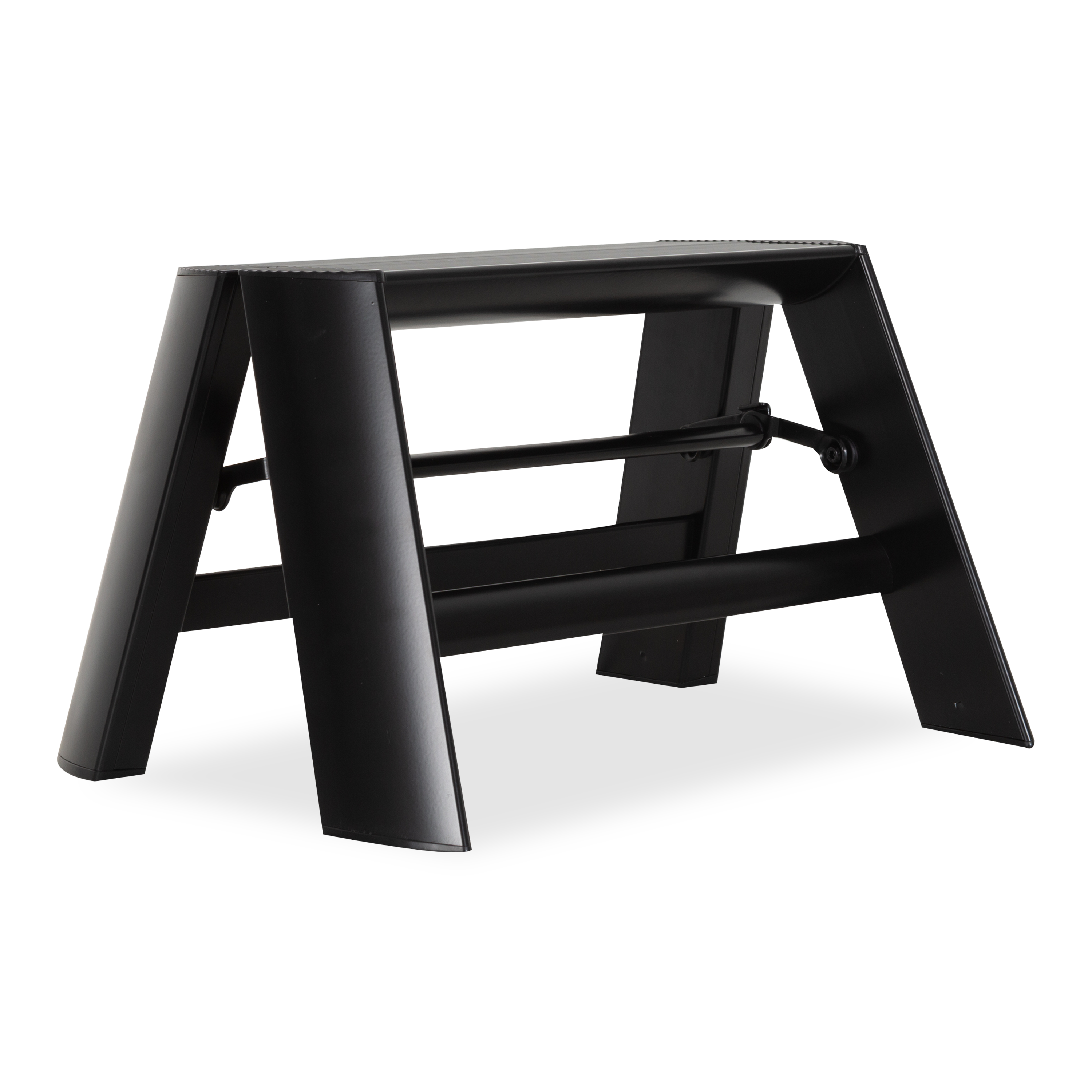 1 Step Ladder - Lightweight & Sturdy Steel Step Stool with Non-Slip Feet for Home, Office, Kitchen, Garage - Perfect for Reaching High Shelves and Storage Areas