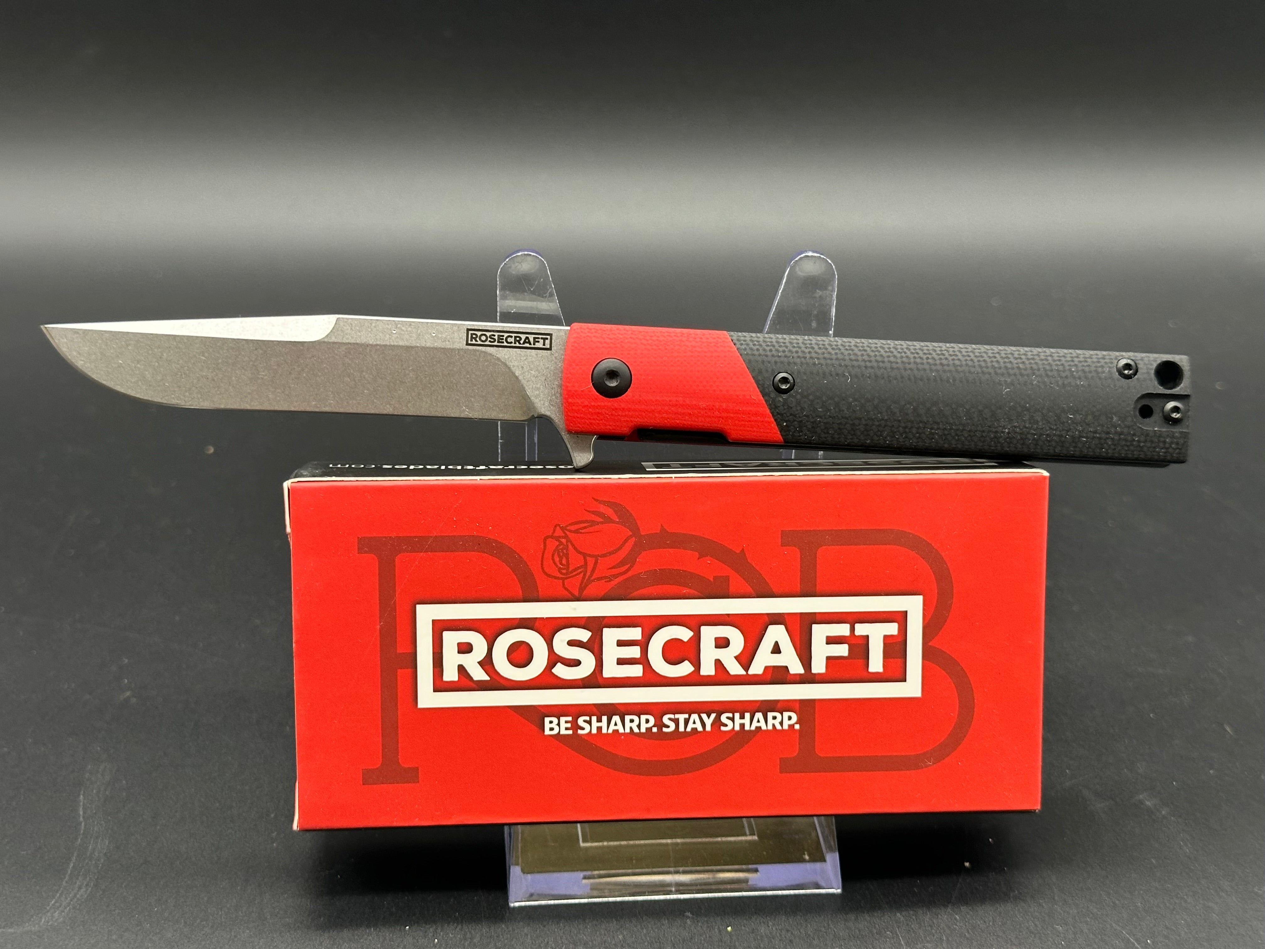 RoseCraft Blades Joka Red Folding Pocket Knife RCM011 RDB - Perfect for Camping, Hiking & Everyday Carry (EDC)