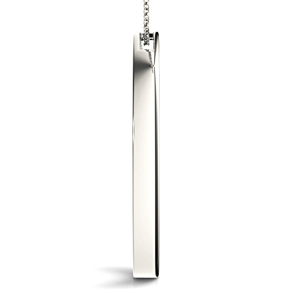 0.80 Carat Diamond Circle Pendant Necklace - Channel Set 14K White Gold Women's Jewelry for Anniversary & Valentine's Day Gifts