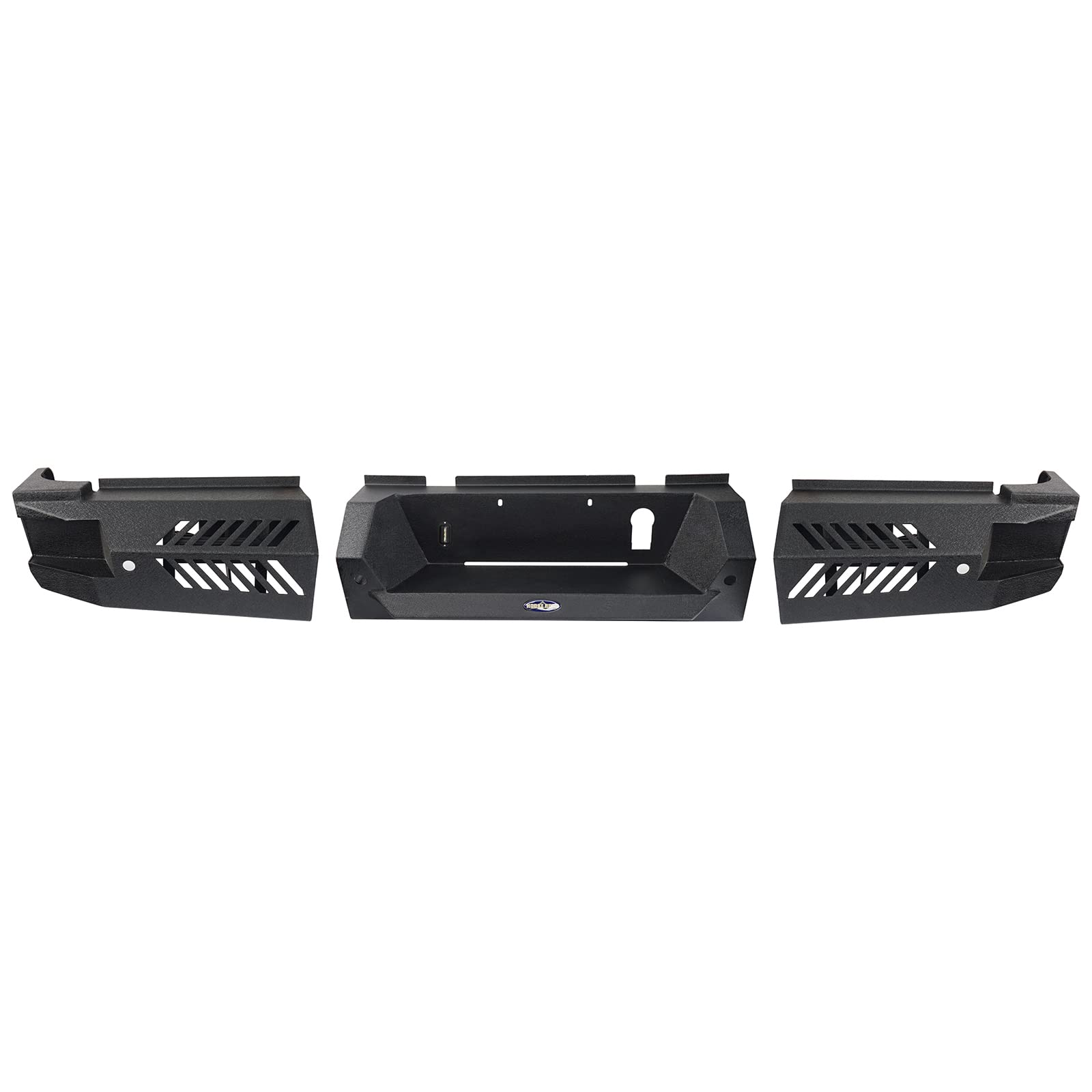 Hooke Road Heavy Duty Steel Rear Bumper with LED Lights for 2019-2024 Dodge Ram 2500 | Off-Road Truck Bumper for Enhanced Protection & Style | Perfect for Trail Riding, Towing & Off-Road Adventures