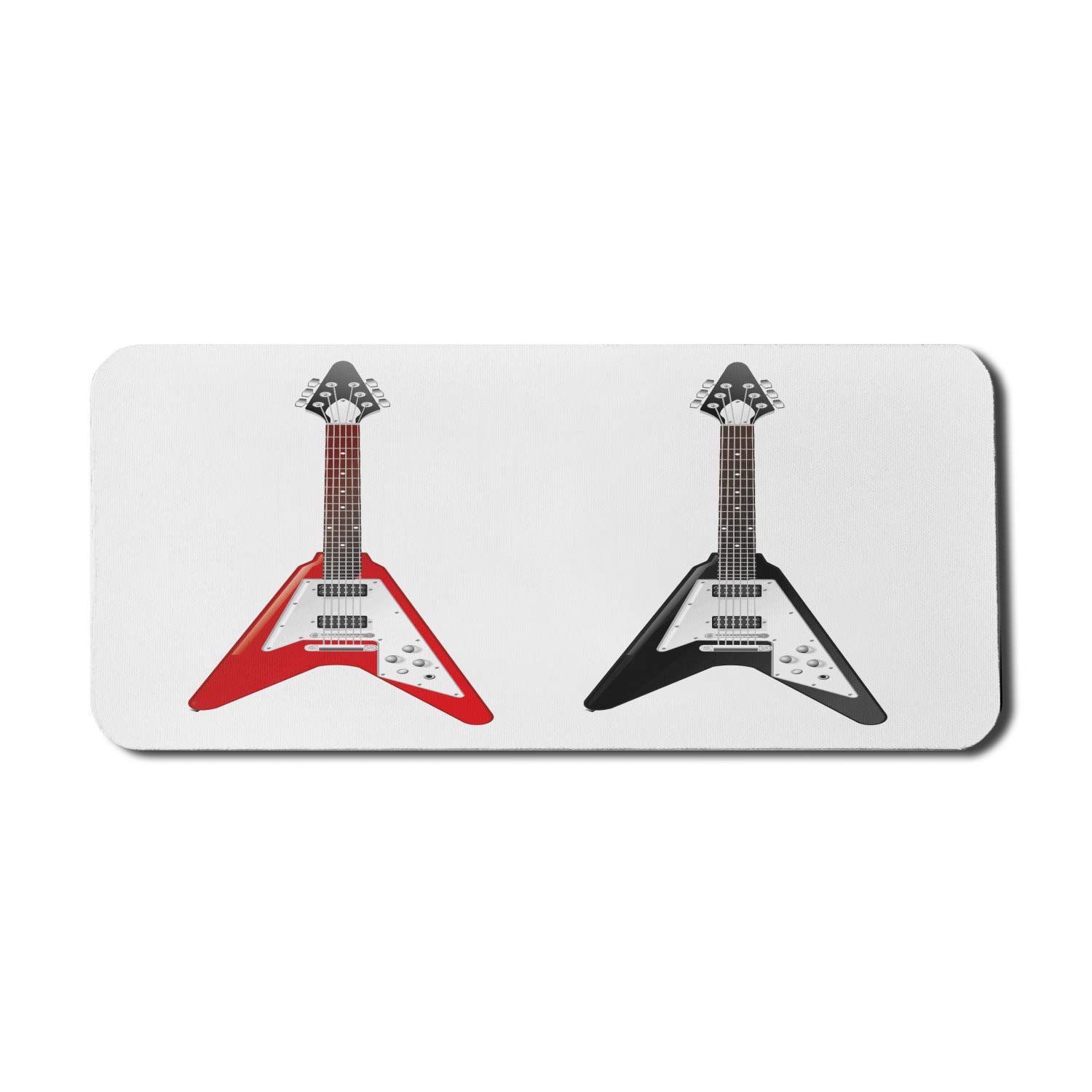 Ambesonne Guitar-Shaped Non-Slip Mouse Pad - Extra Large 35